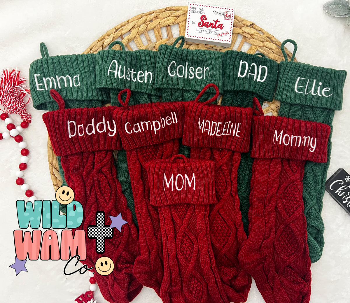Leather Personalized Christmas Stockings