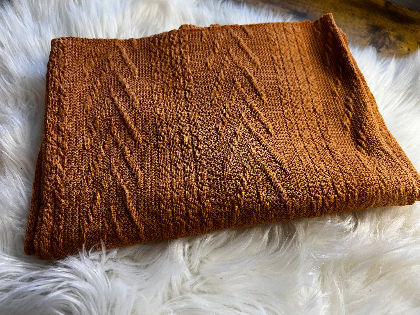 Brown cable knit