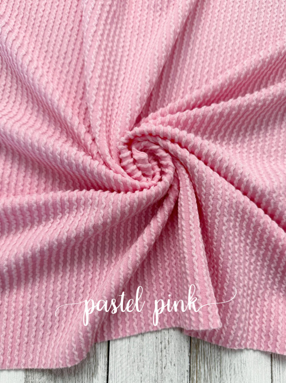 Pastel Pink waved rib