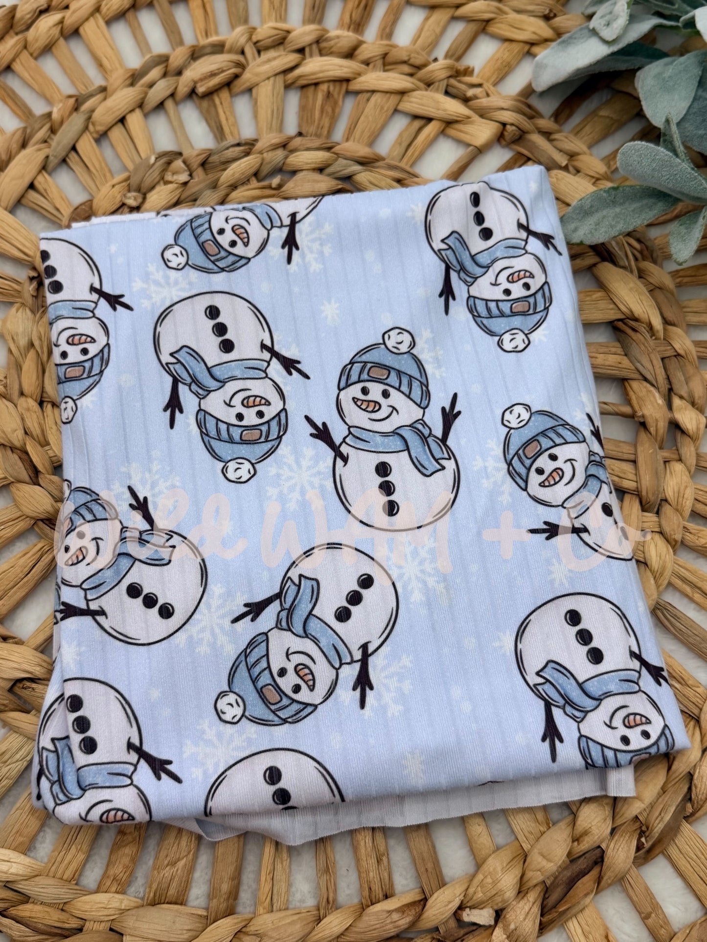 Blue snowman