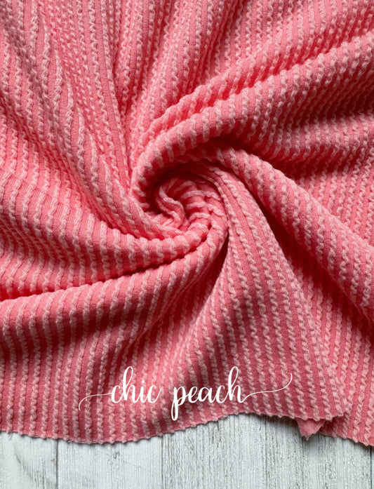 Chic peach waved rib
