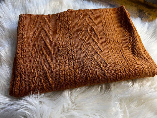 Brown cable knit