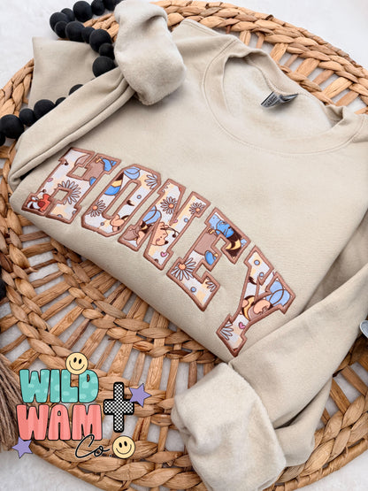 Appliqué crewnecks