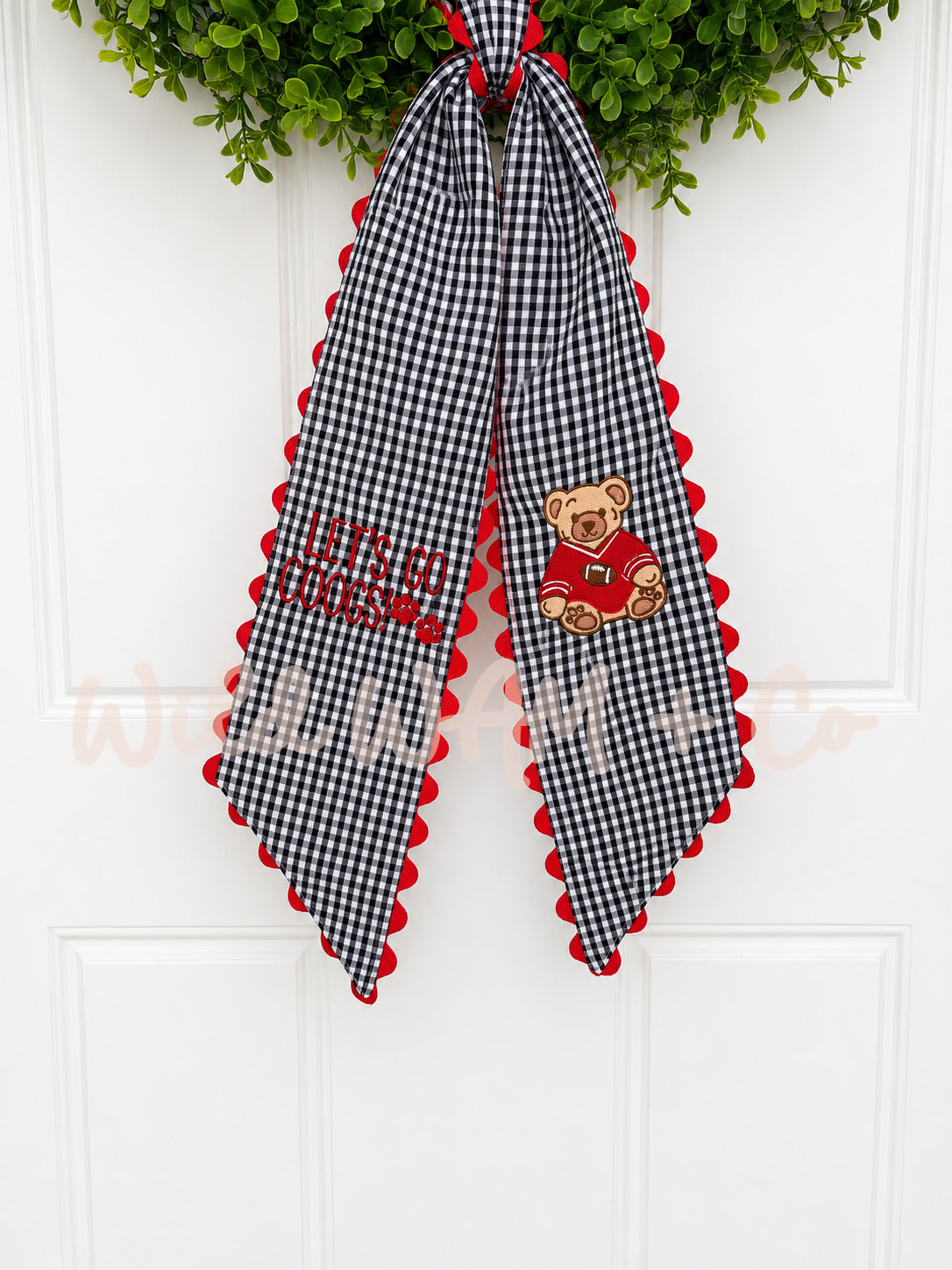 Football wreath sash