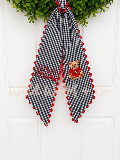 Football wreath sash