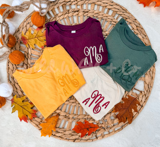 Fall monochrome monogram