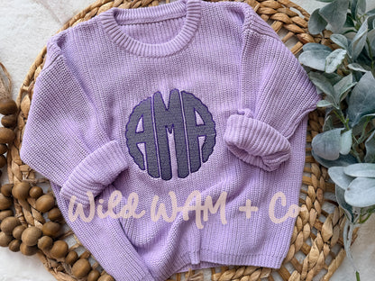 Embroidery name sweaters
