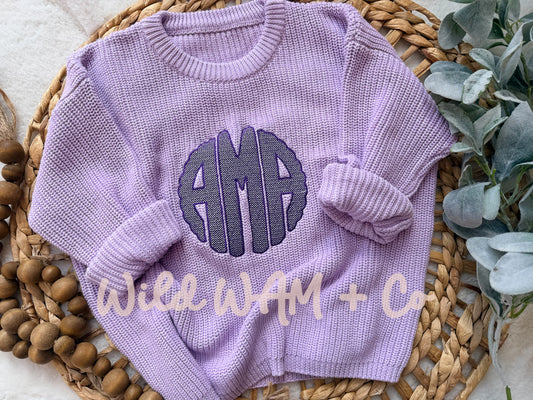 Embroidery name sweaters