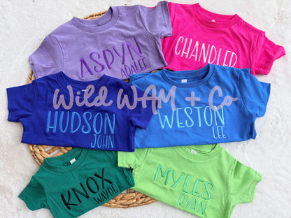 Monochrome name tees