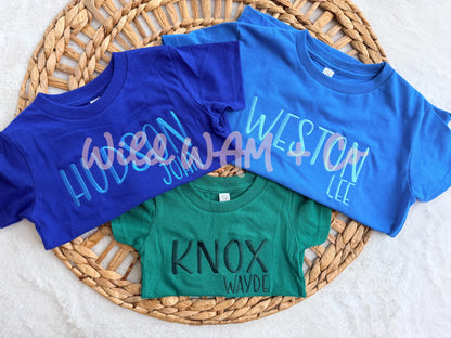 Monochrome name tees