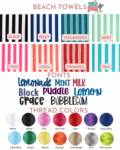 Personalized beach towels