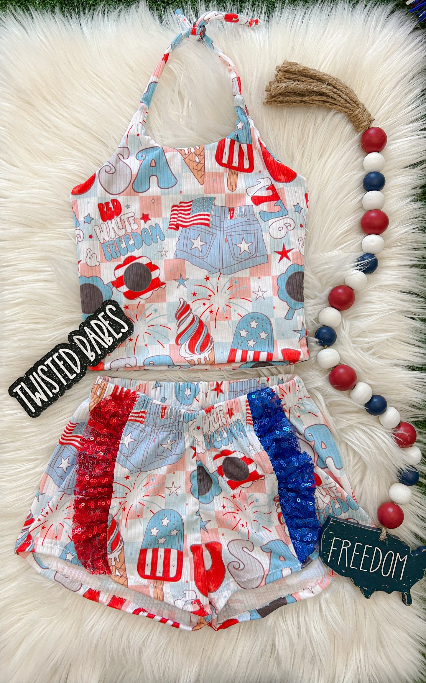Red Sequins mesh