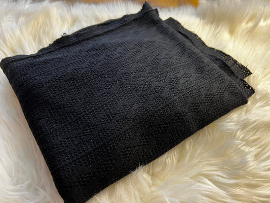 Black cable knit