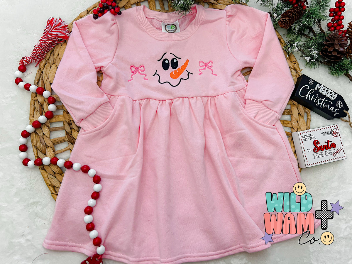 Snowman sweater dress