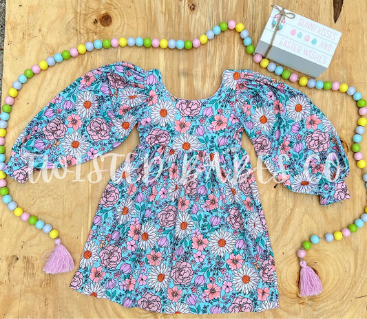 Puff sleeve dress