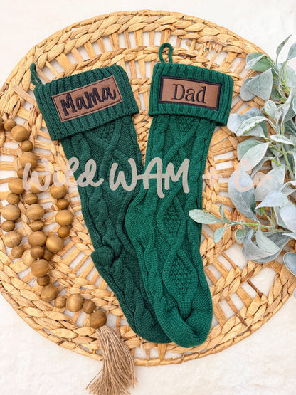 Kids Custom Leather Patch Beanies