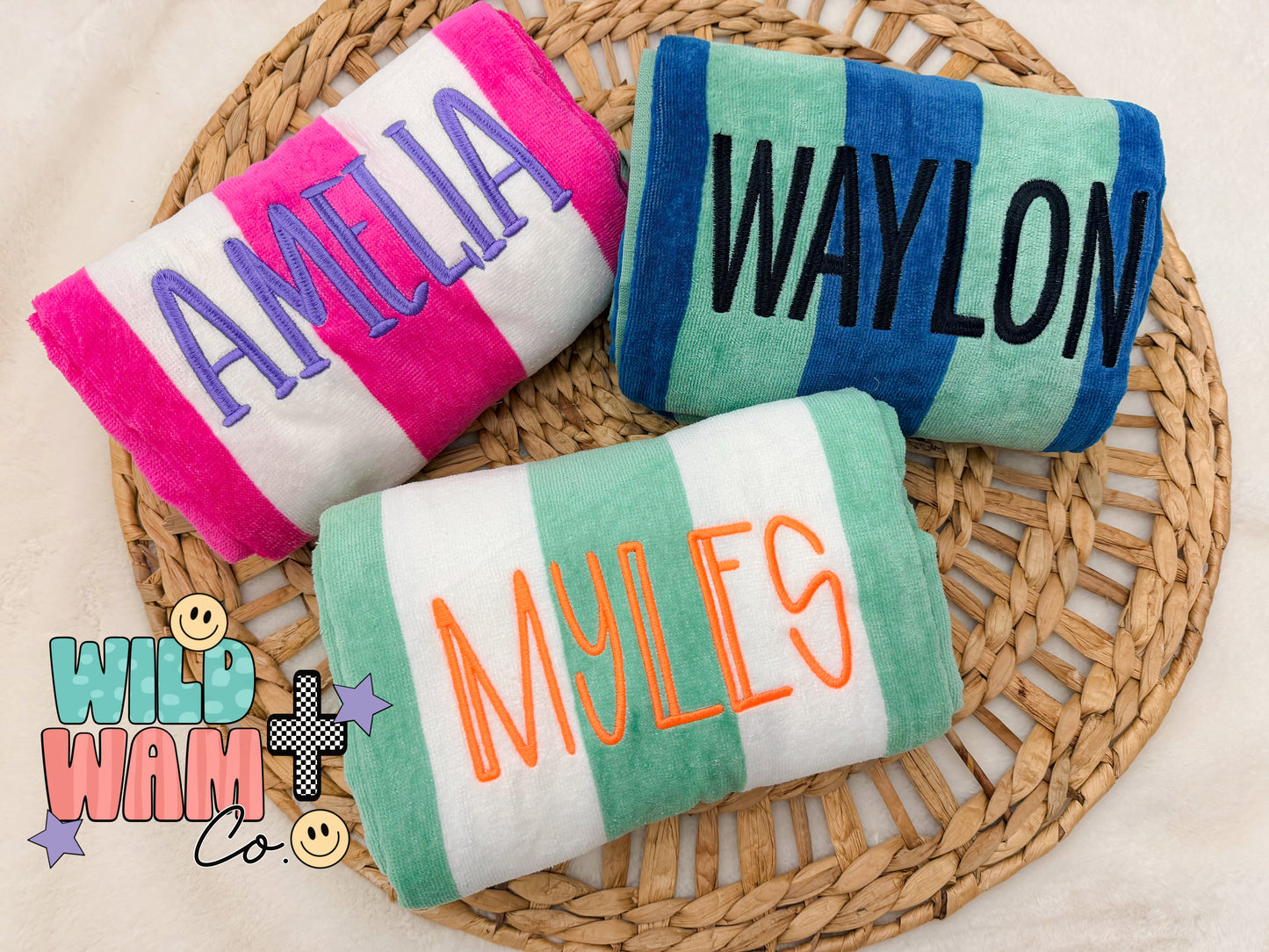 Personalized beach towels