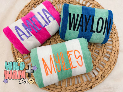 Personalized beach towels