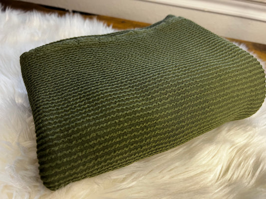 Forest green waved rib