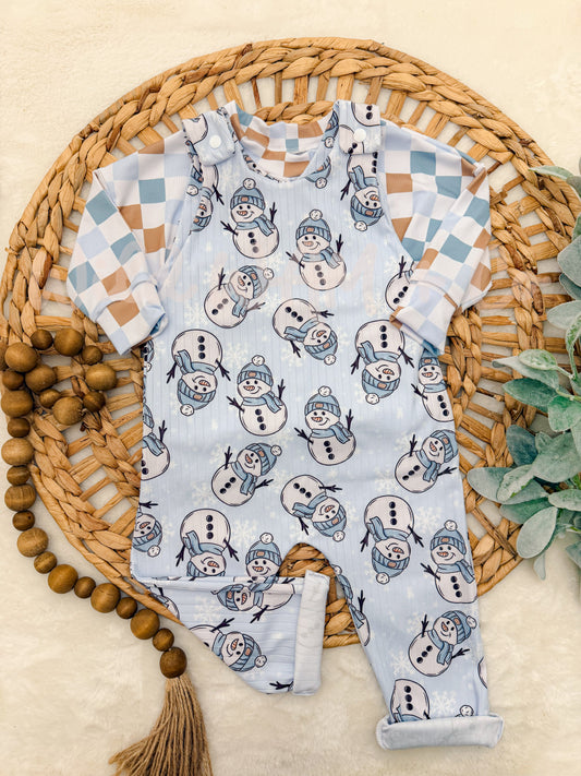 Snowman overalls/ Dolman set 18/24m
