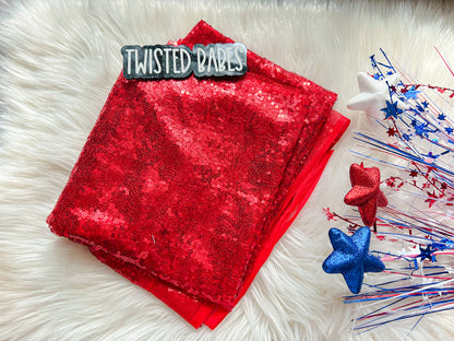 Red Sequins mesh