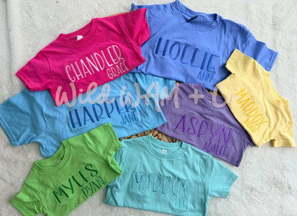 Monochrome name tees