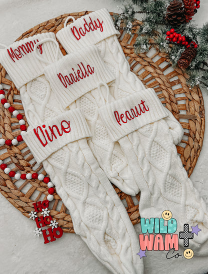 Leather Personalized Christmas Stockings
