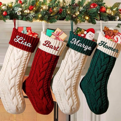 Leather Personalized Christmas Stockings