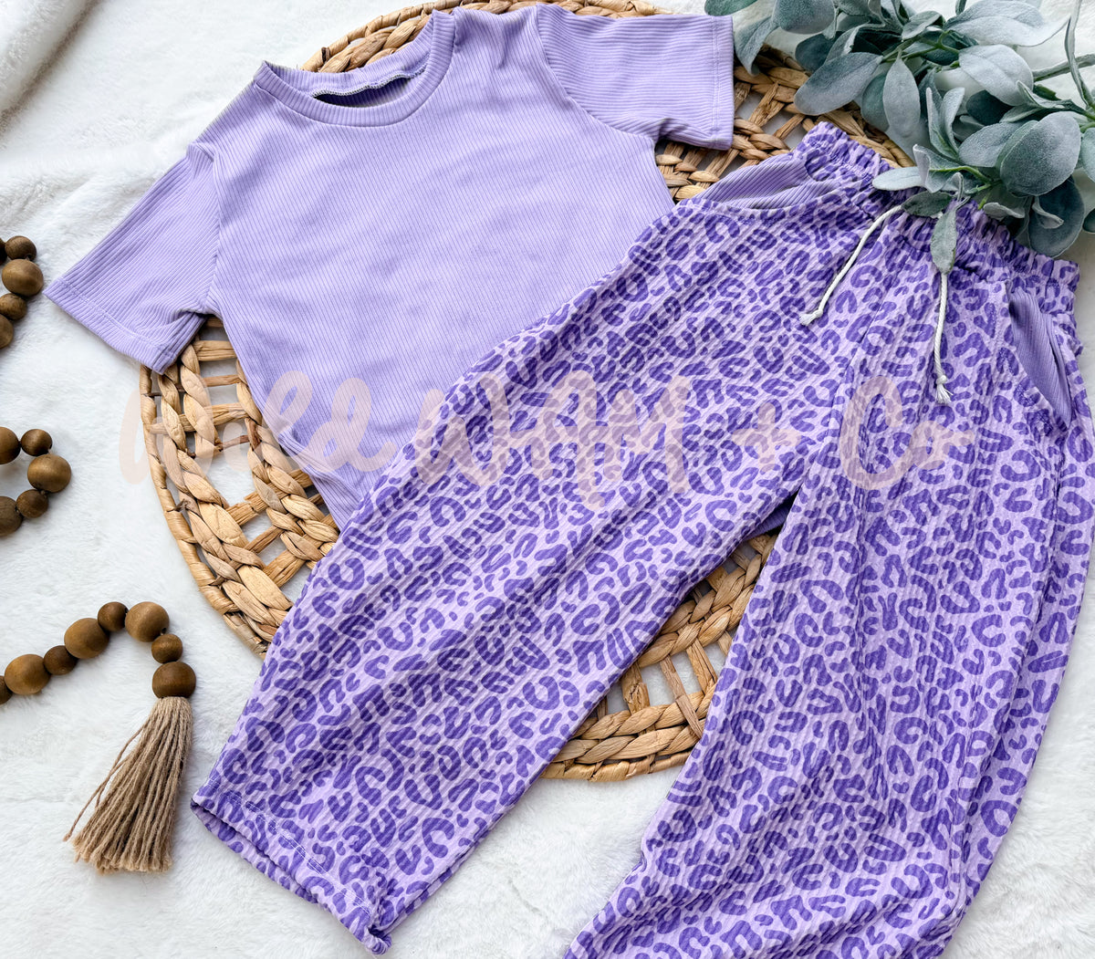 Purple cheetah set