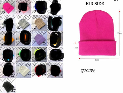 Kids Custom Leather Patch Beanies