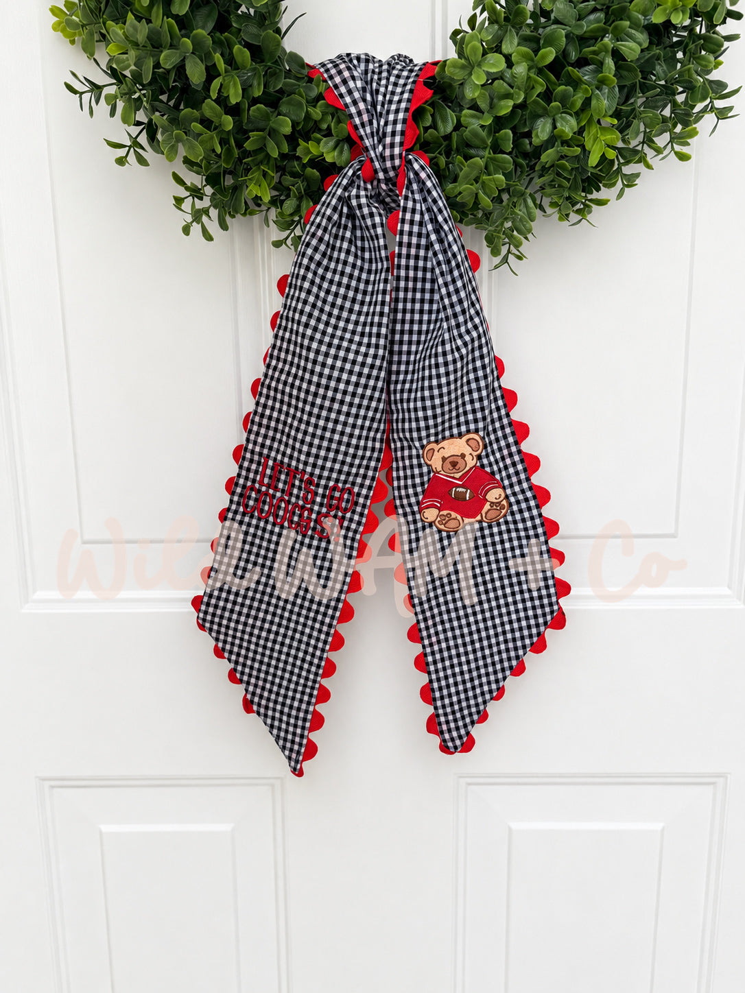 Football wreath sash