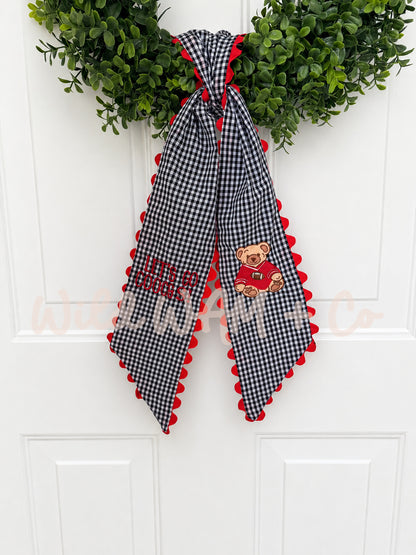 Football wreath sash