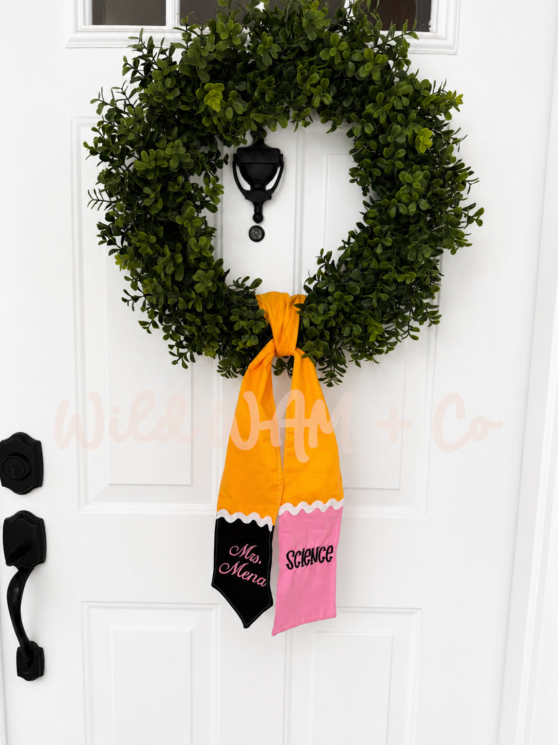 Pencil wreath Sash