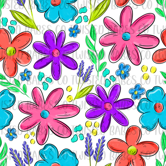 Neon floral