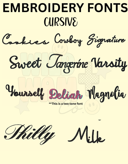 Embroidery name sweaters