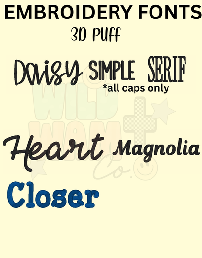 Embroidery name sweaters