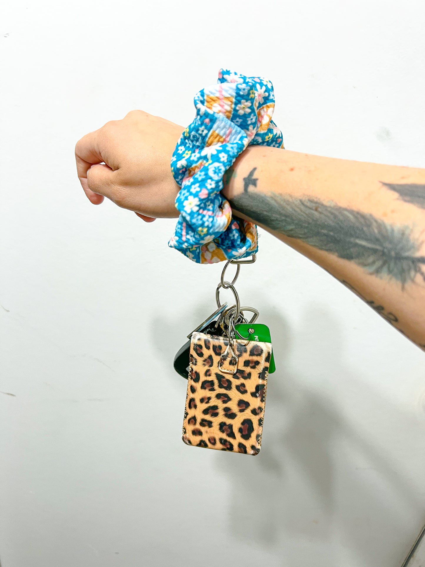 Scrunchie key wristlet